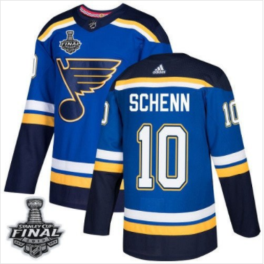 Brayden Schenn Blues Royal Heim Blau 2019 Stanley Cup Final Stitched